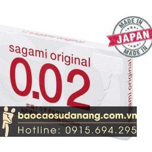 Bao Cao Su Sagami Original 0.02 siêu mỏng hộp 2 bao